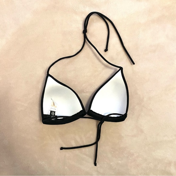 Missguided Black Moulded Cups String Bikini Top - Picture 2 of 2